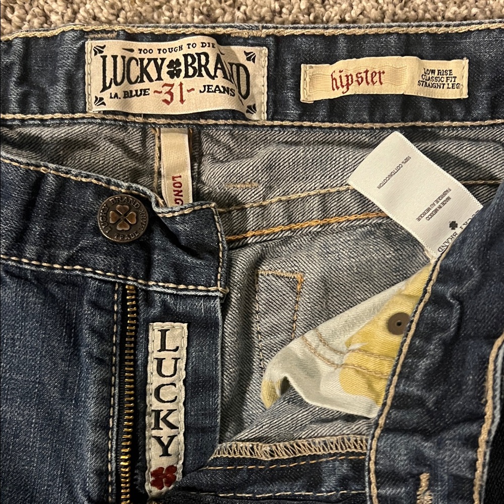 (Long) Lucky Brand Dark Blue Hipster Jeans